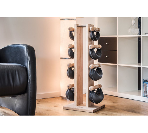 Гантелі з підставкою NOHrD SwingBel Tower Club 2-8 Kg Set Natural Ash Leather