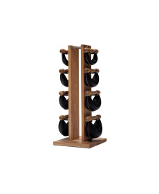 Гантелі з підставкою NOHrD SwingBel Tower 2-8 Kg Set Oak Oak Leather