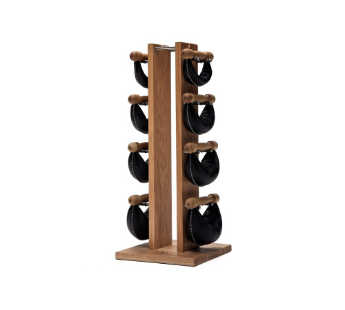 Гантелі з підставкою NOHrD SwingBel Tower 2-8 Kg Set Oak Oak Leather