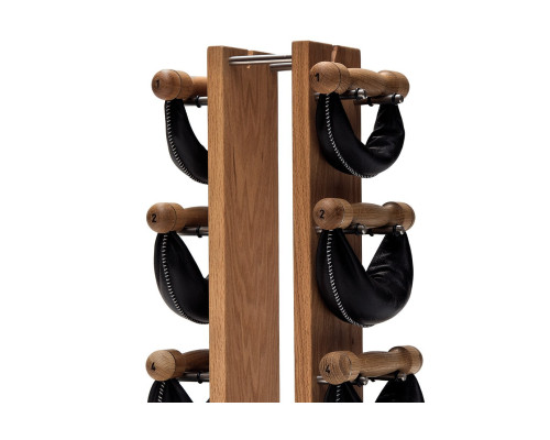 Гантелі з підставкою NOHrD SwingBel Tower 2-8 Kg Set Oak Oak Leather