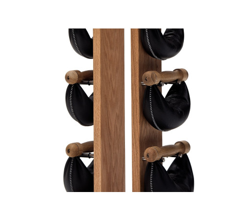 Гантелі з підставкою NOHrD SwingBel Tower 2-8 Kg Set Oak Oak Leather