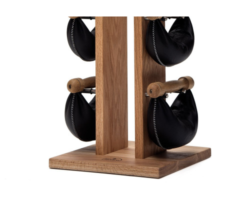 Гантелі з підставкою NOHrD SwingBel Tower 2-8 Kg Set Oak Oak Leather