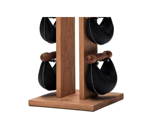 Гантелі з підставкою NOHrD SwingBel Tower 2-8 Kg Set Oxbridge Cherry Leather