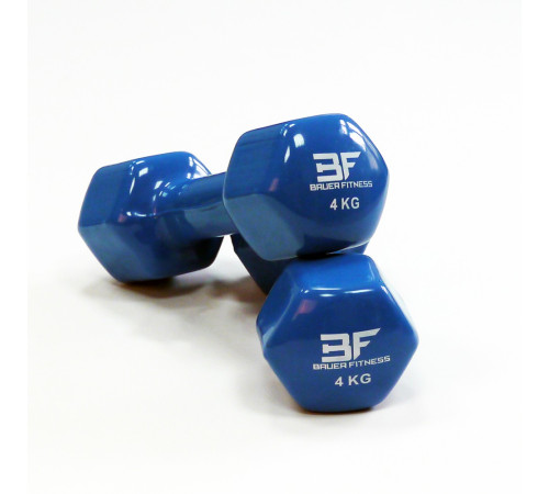 Гантель вінілова 4 кг Bauerfitness AC-1405 Гантель вінілова 4 кг Bauerfitness AC-1405