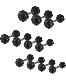 Гантелі шестигранні HMS Hex Pro 2 х 2-22,5 кг