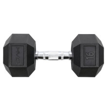 Гантель HMS HEX PRO BLACK 16 кг
