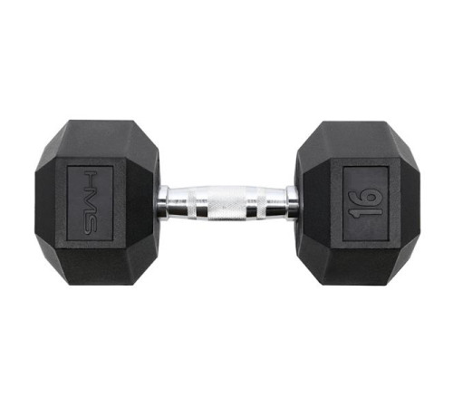Гантель HMS HEX PRO BLACK 16 кг Гантель HMS HEX PRO BLACK 16 кг