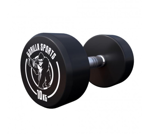 Гантелі прогумовані Gorilla Sports 100278-00008-0109 2 x 10 кг
