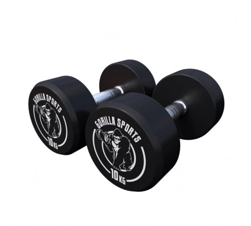 Гантелі прогумовані Gorilla Sports 100278-00008-0109 2 x 10 кг
