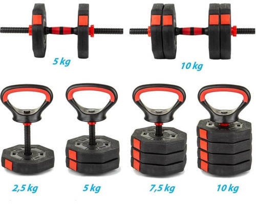 Гантель Eb Fit 1039183 бітумна 1 х 10 кг