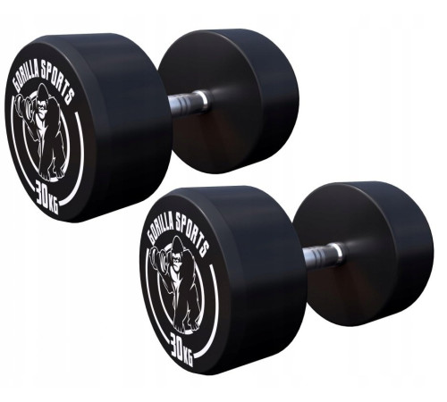 Гантелі прогумовані Gorilla Sports 2 x 30 кг