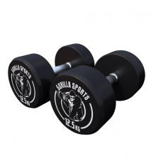 Гантелі прогумовані Gorilla Sports 2 x 12,5 кг