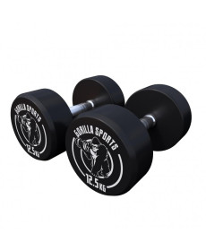 Гантелі прогумовані Gorilla Sports 2 x 12,5 кг