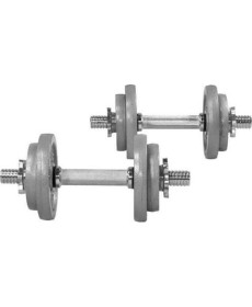 Гантелі чавунні Gorilla Sports 2 x 13,5 кг, сірі