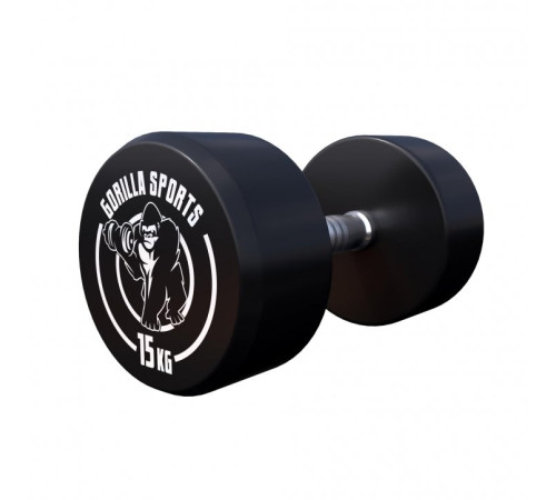 Гантелі прогумовані Gorilla Sports 2 x 15 кг