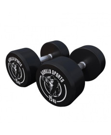 Гантелі прогумовані Gorilla Sports 2 x 15 кг