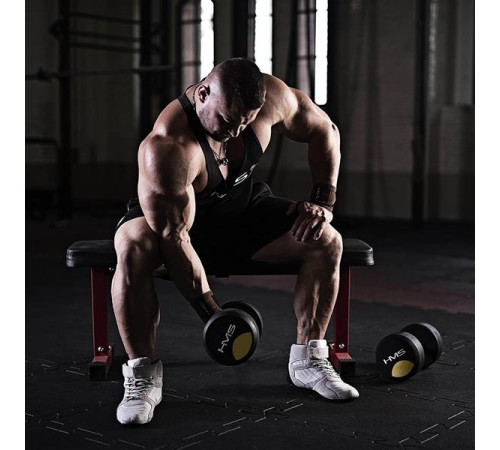 Гантель прогумована HMS HG PRO, 70 кг