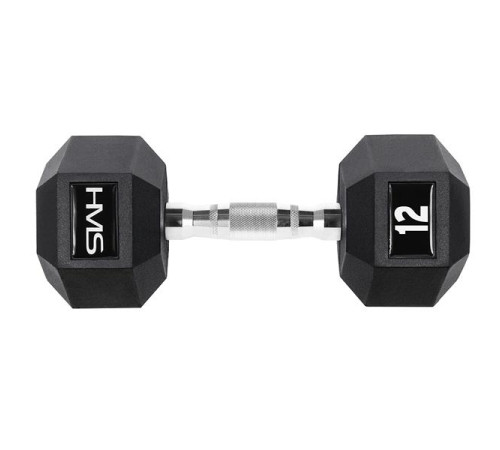 Гантель шестигранна HMS HEX PRO, 12 кг Гантель шестигранна HMS HEX PRO, 12 кг