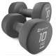 Гантелі неопренові Hop-Sport HS-V100DR 2 x 10 кг сірий