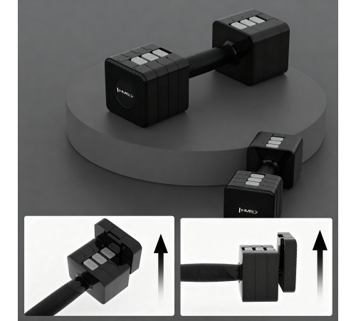 Гантелі розбірні HMS HL02 2 x 5 кг, чорні