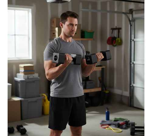 Гантелі розбірні HMS HL02 2 x 5 кг, чорні