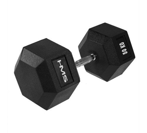Гантеля HEX PRO HMS - 50 кг/чорна Гантеля HEX PRO HMS - 50 кг/чорна