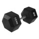 Гантеля HEX PRO HMS - 50 кг/чорна