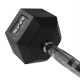 Гантеля HEX PRO HMS - 50 кг/чорна