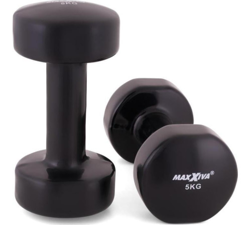 Гантелі Maxxiva D84992 вінілові 2 x 5 кг Гантелі Maxxiva D84992 вінілові 2 x 5 кг