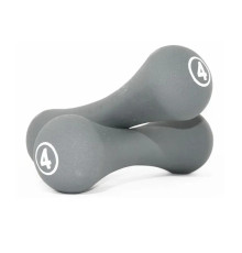 Гантелі неопренові пари Neoprene 2 х 4кг, сірі