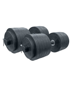 Гантелі розбірні прогумовані RN-Sport 2 х 72 кг