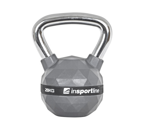 Гиря з гумовим покриттям inSPORTline Kettlebell PU 20 кг