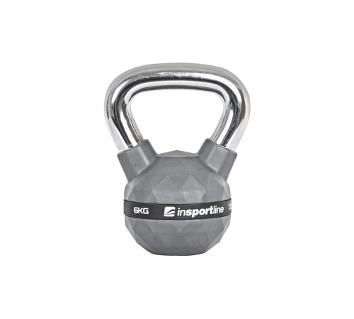 Гиря з гумовим покриттям inSPORTline Kettlebell PU 6 кг