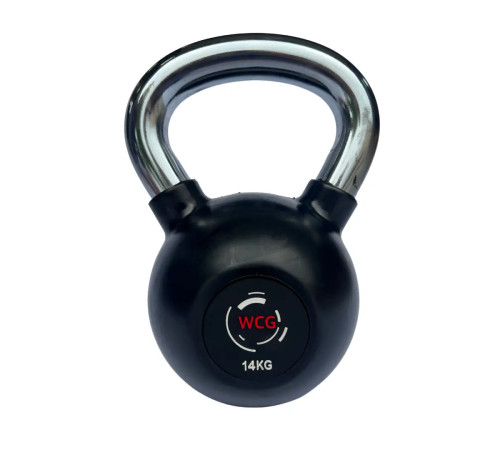 Гиря прогумована з хромованою ручкою WCG 14 кг