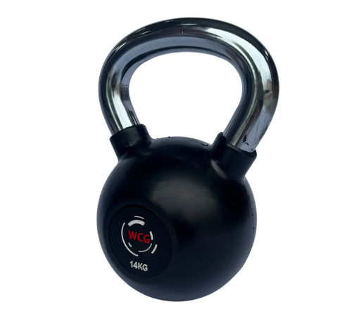 Гиря прогумована з хромованою ручкою WCG 14 кг