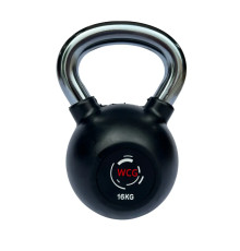 Гиря прогумована з хромованою ручкою WCG 16 кг