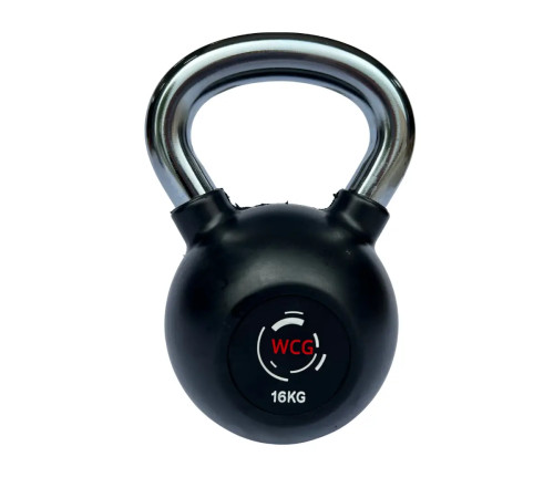 Гиря прогумована з хромованою ручкою WCG 16 кг