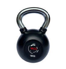 Гиря прогумована з хромованою ручкою WCG 18 кг