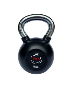 Гиря прогумована з хромованою ручкою WCG 18 кг