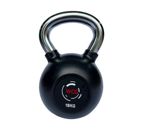 Гиря прогумована з хромованою ручкою WCG 18 кг