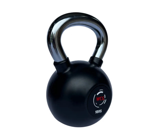 Гиря прогумована з хромованою ручкою WCG 18 кг