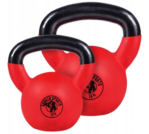 Гирі чавунні Gorilla Sports 12 кг, 16 кг