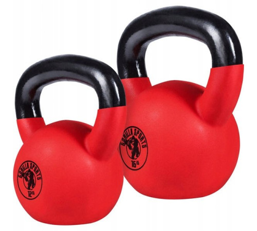 Гирі чавунні Gorilla Sports 12 кг, 16 кг