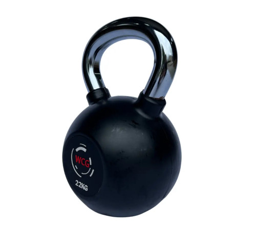 Гиря прогумована з хромованою ручкою WCG 22 кг