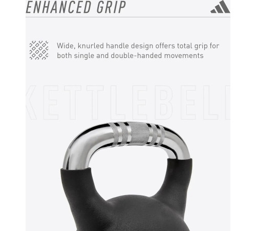 Гиря Adidas Kettlebell 4 кг, чорна