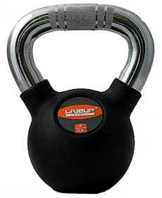 Гиря RUBBER KETTEL DUMBELL 6 кг, чорна 