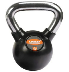 Гиря RUBBER KETTEL DUMBELL 8 кг, чорна