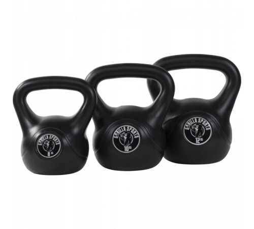 Гирі вінілові Gorilla Sports 8 кг, 10 кг, 12 кг