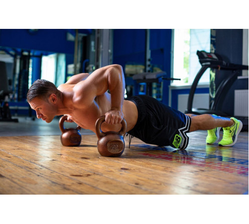 Гиря чавунна RN-SPORT 8 кг, коричнева