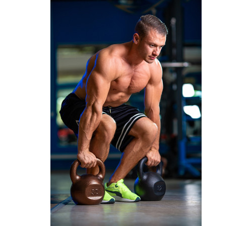 Гиря чавунна RN-SPORT 8 кг, коричнева